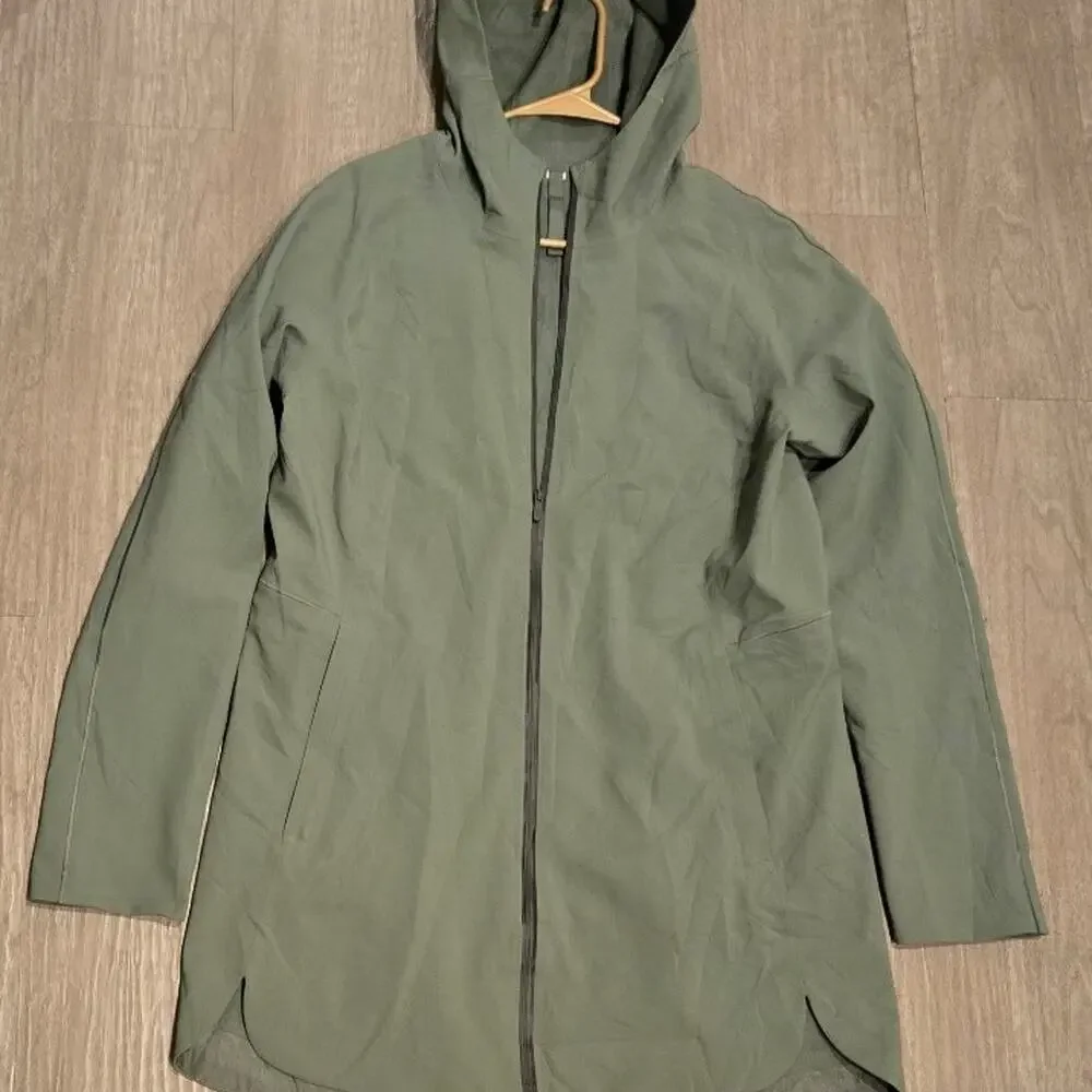 Lululemon Glyde Along Softshell Jacket 8 Green Twill - Picture 2 of 9